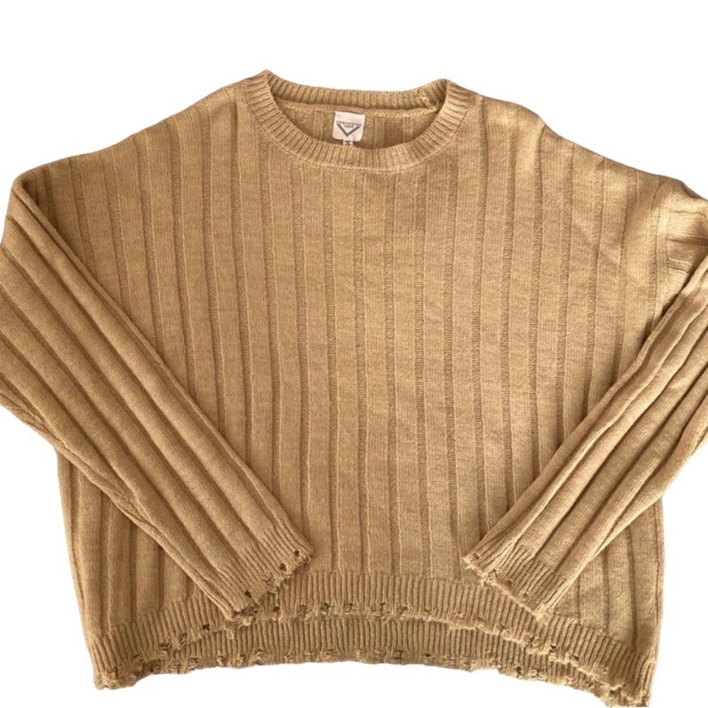 Freshman 1996 tan distressed sweater XL